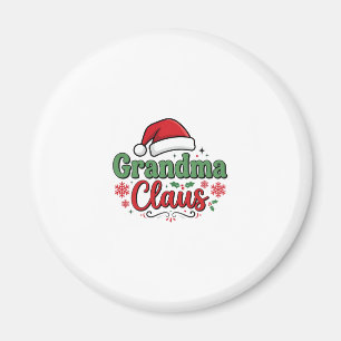Oma Claus Weihnachtsmann Santa Hut Magnet