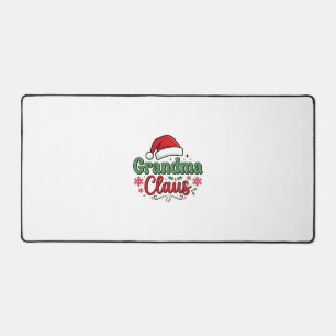 Oma Claus Weihnachtsmütze Santa Schreibtischunterlage