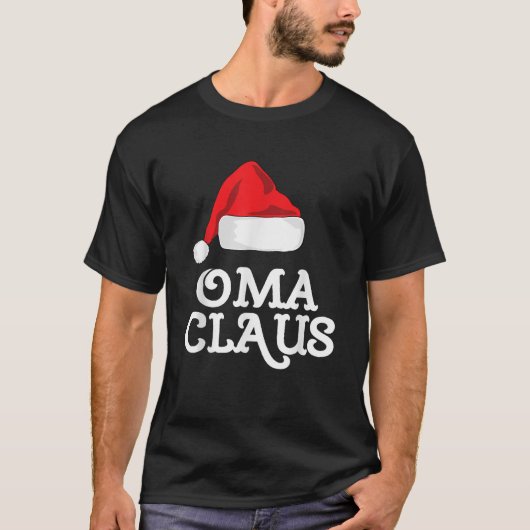 Oma Claus Weihs Weihs Weihs Hat Pajama Familie Xma T-Shirt (Vorderseite)