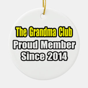 Oma Club .. stolz Mitglied seit 2014 Keramik Ornament
