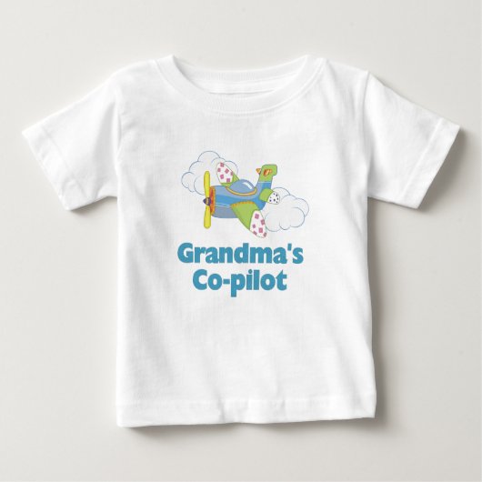 Oma-Co-Pilot Baby T-shirt (Vorderseite)
