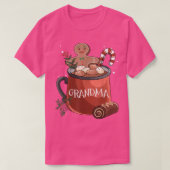 Oma Cocoa Tasse Gingerbrei Cookie Weihnachten T-Shirt (Design vorne)