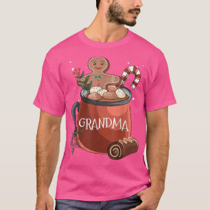 Oma Cocoa Tasse Gingerbrei Cookie Weihnachten T-Shirt
