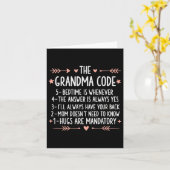Oma Code Oma Funny Großmutter Karte (Gelbe Blume)