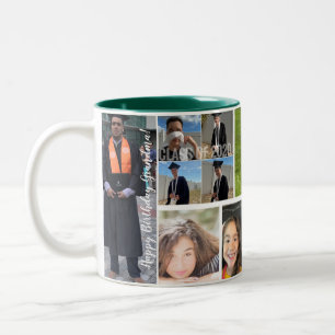 Oma Collage Foto Sondergeschenk zum Geburtstag Zweifarbige Tasse