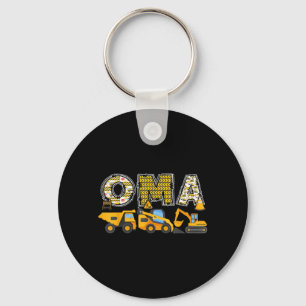 Oma Construction Bagger Kinder passende Familie Schlüsselanhänger