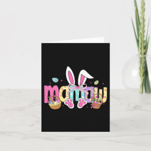 Oma Coquette-Schleifen-Hasenohren-Osterdesign Karte