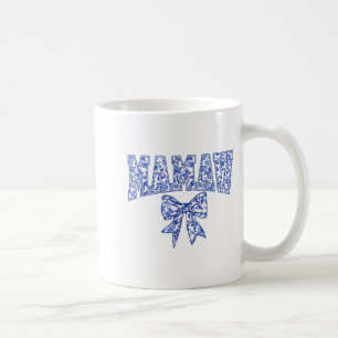 Oma Coquette Toile Blaues Blumenband Muttertags F Kaffeetasse