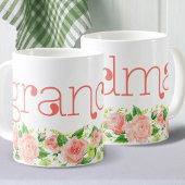 Oma Coral Pink Aquarell Rose Kaffeetasse