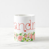 Oma Coral Pink Aquarell Rose Kaffeetasse (Mittel)