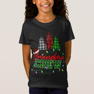 Oma Crew Tree Buffalo Kariert Matching Family Ch T-Shirt