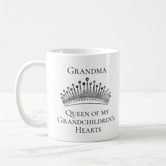 Oma Crown Queen Grandchildren Kaffeetasse (Links)