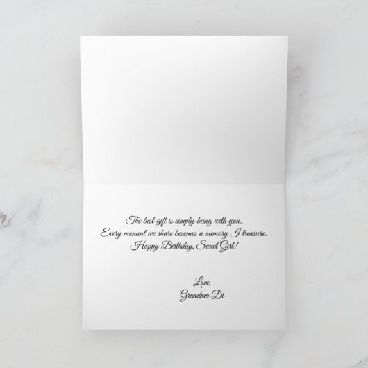 Oma Custom Birthday Card Karte (Innenseite)