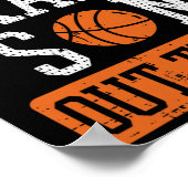 Oma da draußen Basketball Oma Opa Männer Poster (Ecke)