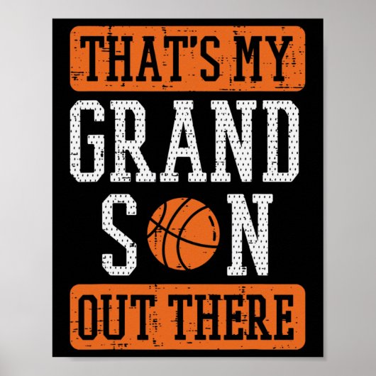 Oma da draußen Basketball Oma Opa Männer Poster (Vorne)