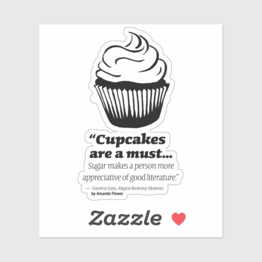 Oma Daisy Cupcake Vinyl Sticker (Blatt)