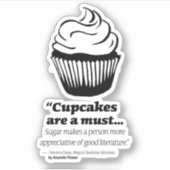 Oma Daisy Cupcake Vinyl Sticker (Vorderseite)