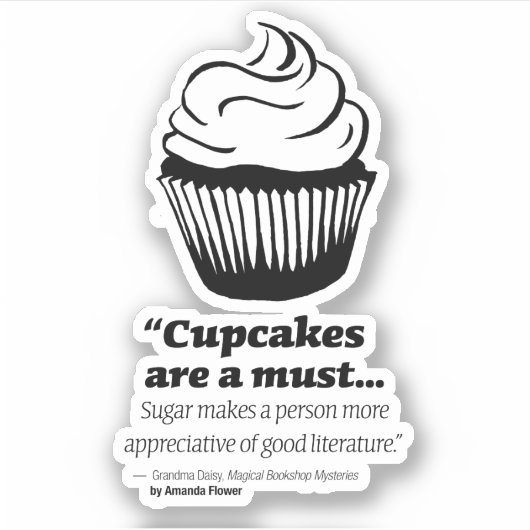 Oma Daisy Cupcake Vinyl Sticker (Vorderseite)