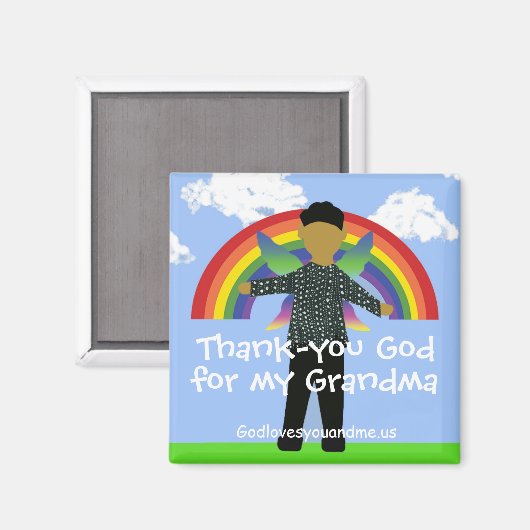 Oma Danke, Gott Magnet (Vorderseite/Rückseite)