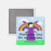 Oma Danke Gott Magnet (Vorderseite/Rückseite)