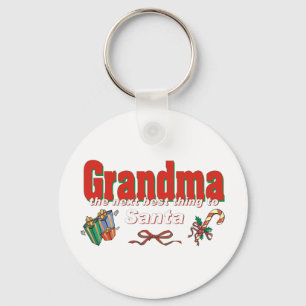 Oma, das Nächste, was dem Weihnachtsmann am besten Schlüsselanhänger