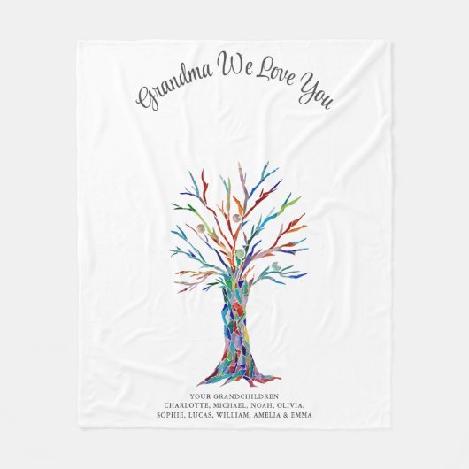 Oma, das wir Ihnen persönlich anbieten, wir Liebe  Fleecedecke (Vorderseite)