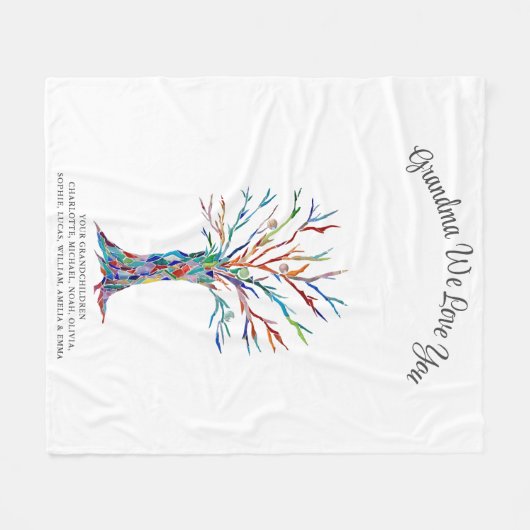 Oma, das wir Ihnen persönlich anbieten, wir Liebe  Fleecedecke (Vorderseite (Horizontal))