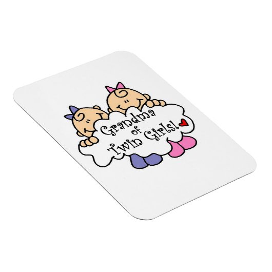 Oma de Twin Girls Geschenke Magnet (Rechte Seite)