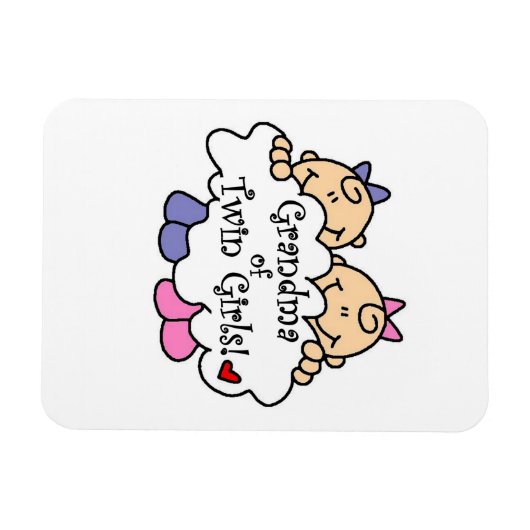Oma de Twin Girls Geschenke Magnet (Horizontal)