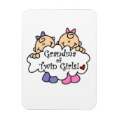 Oma de Twin Girls Geschenke Magnet (Vertikal)
