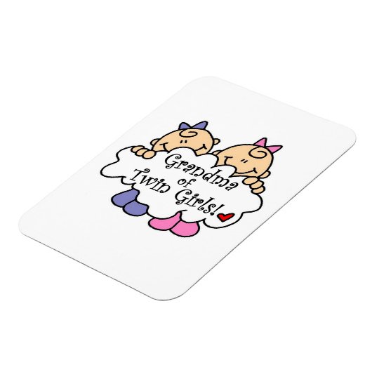 Oma de Twin Girls Geschenke Magnet (Linke Seite)