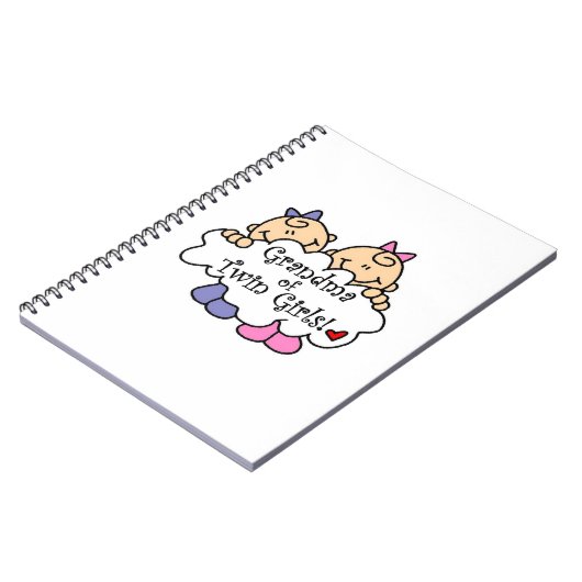 Oma de Twin Girls Geschenke Notizblock (Linke Seite)