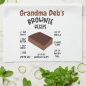 Oma Deb's Brownie-Rezept Geschirrtuch (Gefaltet)