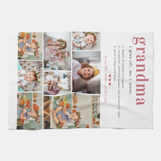 Oma Definition | 8 FOTO PERSONALISIERT Geschirrtuch (Horizontal)