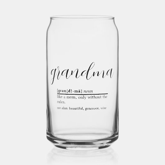 Oma Definition Beer Can Glass Dosenglas (Vorderseite)