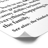 Oma Definition Funny Großmutter Grandmas Poster (Ecke)