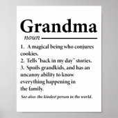 Oma Definition Funny Großmutter Grandmas Poster (Vorne)
