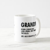 Oma Definition Funny Großmutter Wertschätzung Kaffeetasse (VorderseiteRechts)