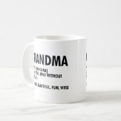 Oma Definition Funny Großmutter Wertschätzung Kaffeetasse (Vorderseite Links)