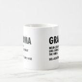 Oma Definition Funny Großmutter Wertschätzung Kaffeetasse (Mittel)