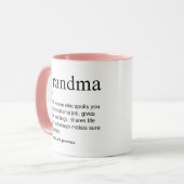 Oma Definition Niedlich und liebenswürdig Großmutt Tasse (Vorderseite Links)