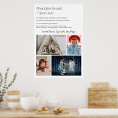 Oma Definition Personalisiert 4 Foto Collage Poster (Küche)
