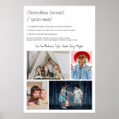 Oma Definition Personalisiert 4 Foto Collage Poster (Vorne)