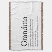 Oma Definition Schwarz und Weiß Moderner Spaß Decke (Vorderseite Vertikal)