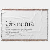 Oma Definition Schwarz und Weiß Moderner Spaß Decke (Vorderseite)