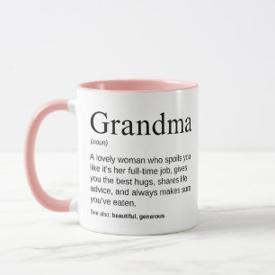 Oma Definition Süß und liebevolle Großmutter Tasse