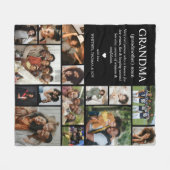 Oma-Definitions-Fotocollage Fleecedecke (Vorderseite (Horizontal))