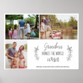 Oma, dein Foto sammelt Großeltern Tagesgeschenk Poster (Vorne)