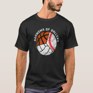 Oma der Baller Baseball Volleyball Basketball T-Shirt
