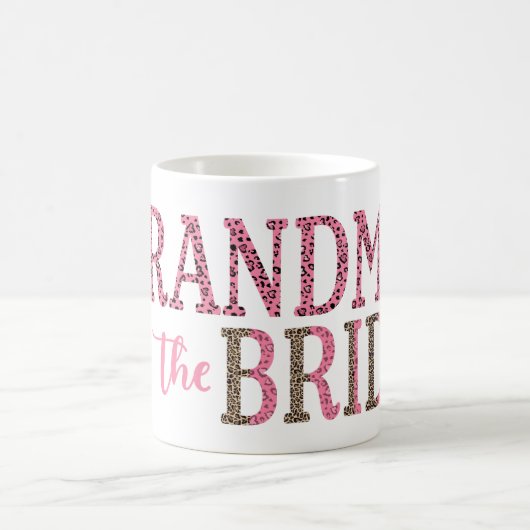 Oma der Braut Geschenk rosa schwarzer Leopard Prin Kaffeetasse (Mittel)